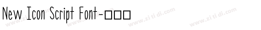 New Icon Script Font字体转换